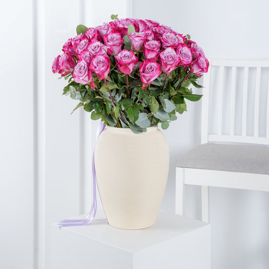 50 Purple Rose Vase