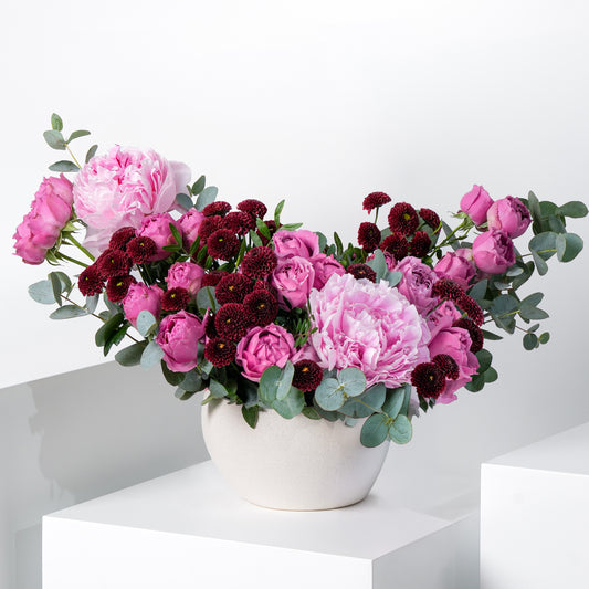 Mauve Peony Vase