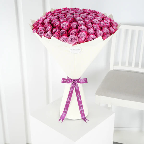 100 Purple Roses