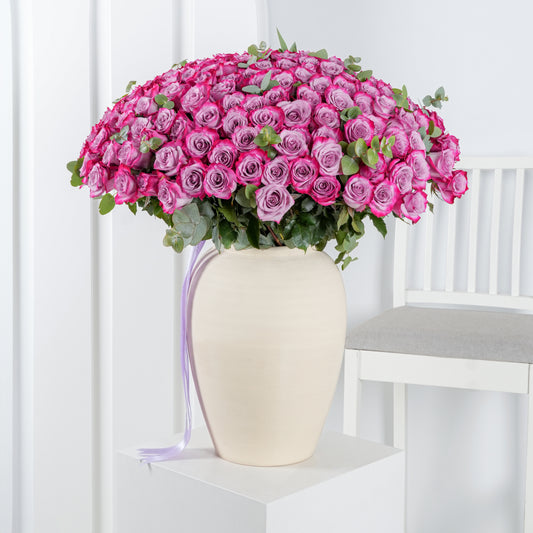 200 Purple Rose Vase