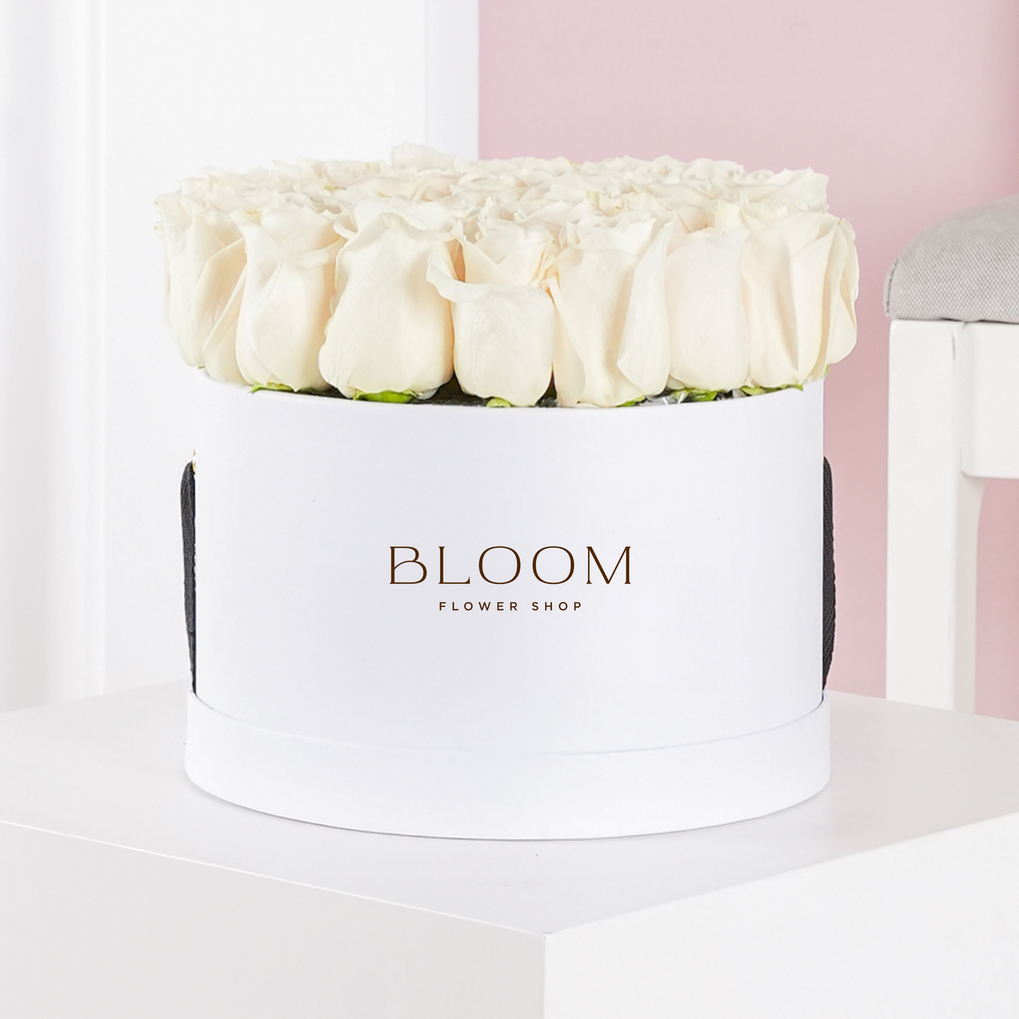 White Roses Hatbox