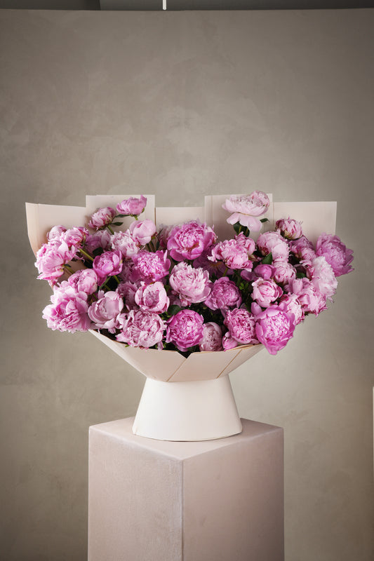 50 Pink Peony Handtied Bouquet