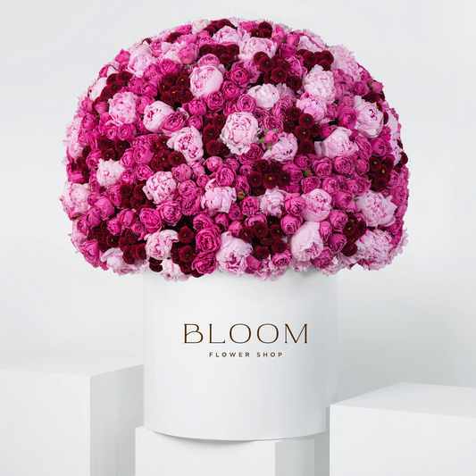 Royale Mauve Peony Hatbox
